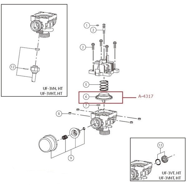 A-4317 диафрагма ASSY вентиль детали LIXIL(INAX) UF-3V,HT для товар сумма Y30,000 и больше покупка бесплатная доставка!