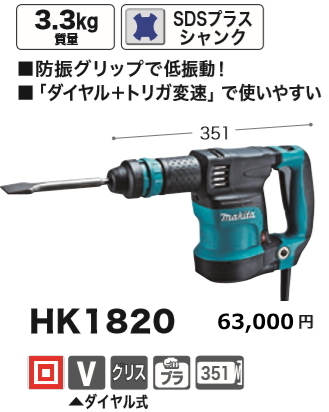 電動ケレン[スタンダードタイプ] HK1820の商品画像