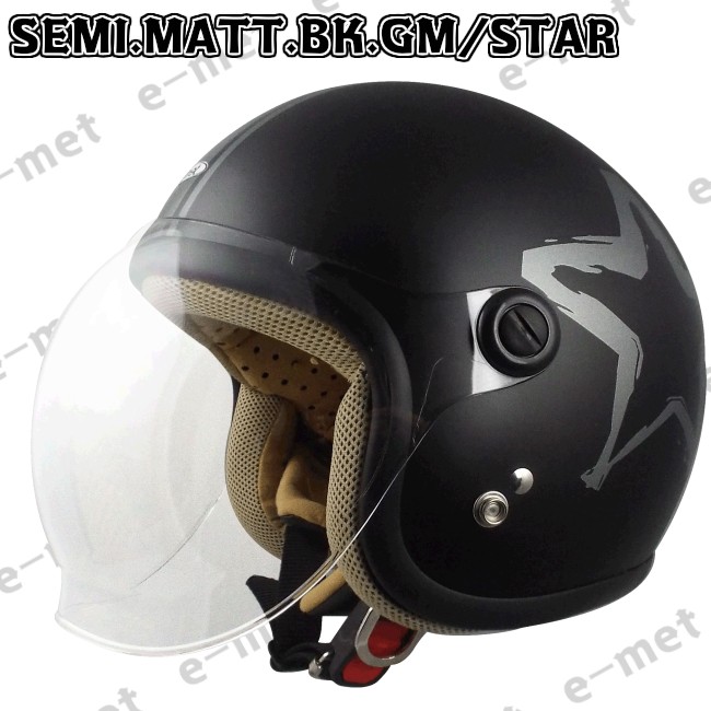  мотоцикл шлем jet ребенок детский маленький Kids EJ-72K матовый черный стальной 
