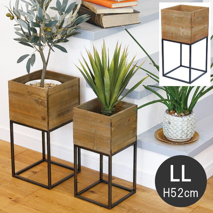  immediately shipping LL size planter stand wooden stand for flower vase flower stand interior decorative plant display iron stand wood box LL 5424. rice field shop industry 