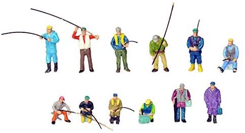 トミーテック 情景コレクション ザ・人間128 釣り人 Nゲージ用レイアウト用品の商品画像