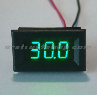 [ free shipping ] small size collection included for digital voltage panel meter (2.7~30V) green LED 2 line type 