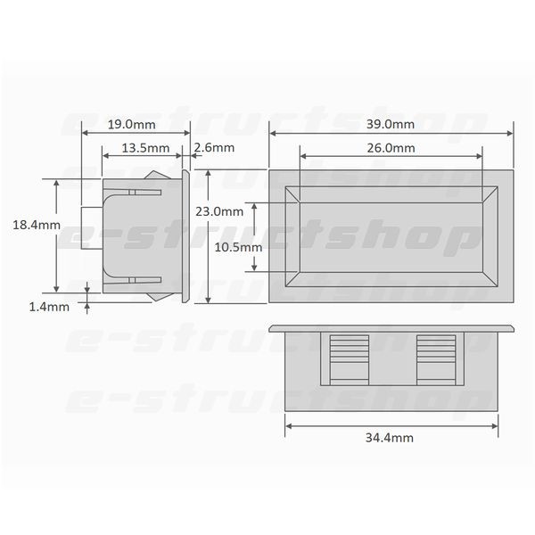 [ free shipping ] small size collection included for digital voltage panel meter (2.7~30V) green LED 2 line type 