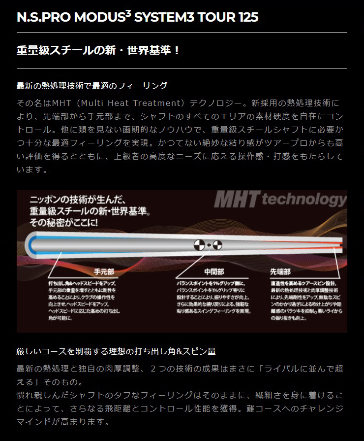  Nippon Shaft N.S.PRO MODUS3 SYSTEM3 TOUR125 для металла steel вал одиночный товар #2~#W