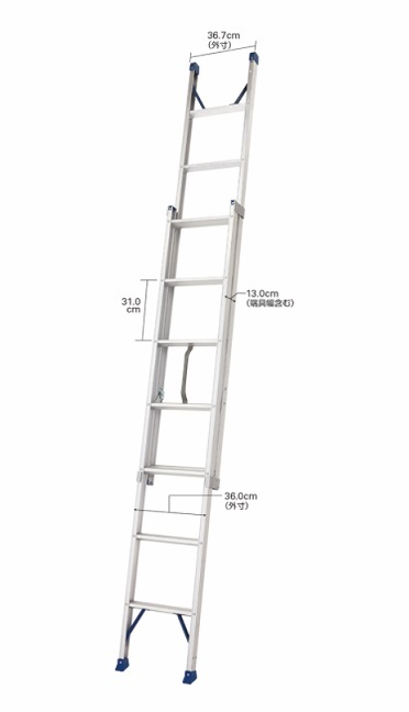  Hasegawa 2 полосный лестница LQ22.0-40b (. длина 2.29m)( общая длина 4.02m) кнопка выше тип Hasegawa промышленность 