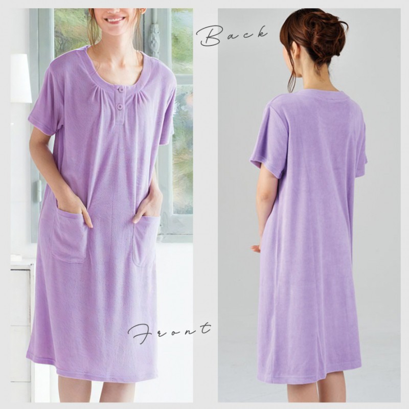 タオル地 ワンピース 湯上り お風呂上がり バスローブ ママ タオル地 レディース お母さん 子育て 育児 レディース お風呂上がり マタニティー パイル地 ワンピ ココチのくらし雑貨店 通販 Yahoo ショッピング