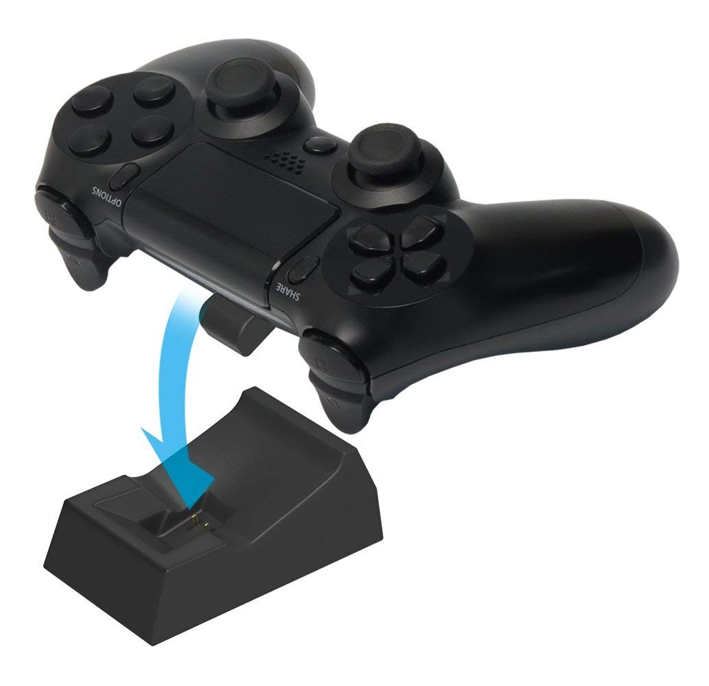 置くだけ充電スタンド 1台用for ワイヤレスコントローラー （DUALSHOCK4） ブラックの商品画像