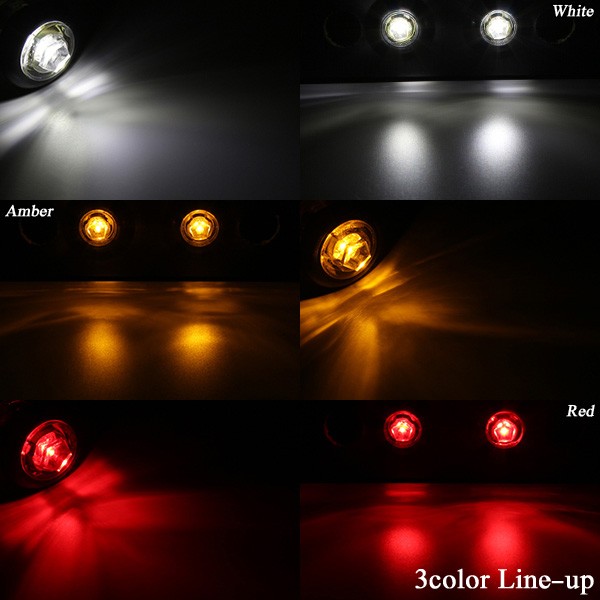 送料込‼️ LED マーカー ランプ 12個 送料無料】 6個セット 12V 24V 高輝度 LED 内蔵 埋め込み型 小型