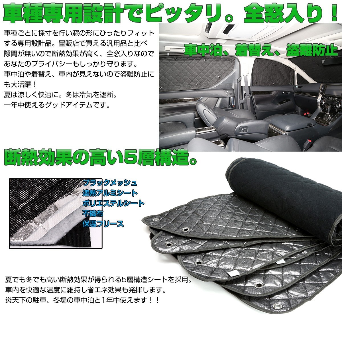 ホンダ Gk3 6 フィット Gp5 Gp6 本店 ハイブリッド Fit3 全窓セット S 812 ブラックメッシュ 5層 サンシェード アウトドア 車中泊