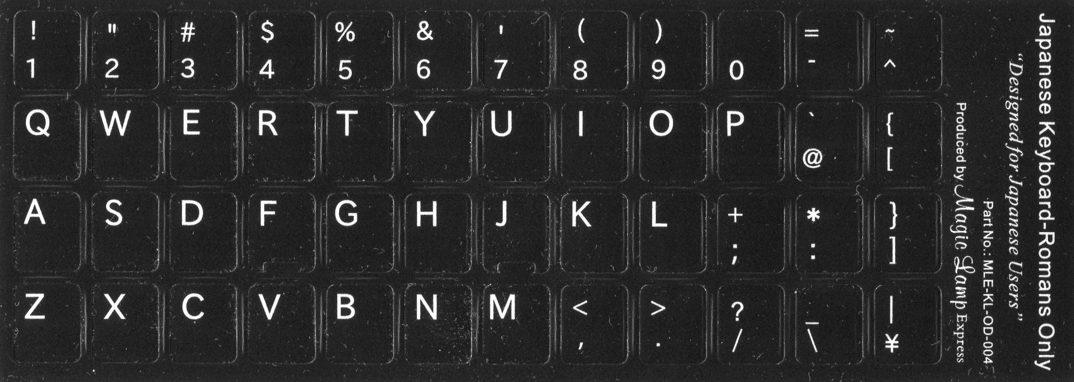  label Magic Japanese keyboard for label ( black ground ) [ romaji only type ] MLE-KL-JP-B2