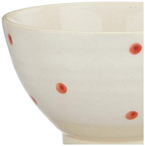  feeling vessel atelier .. kiln polka dot Heart rice bowl red 52027