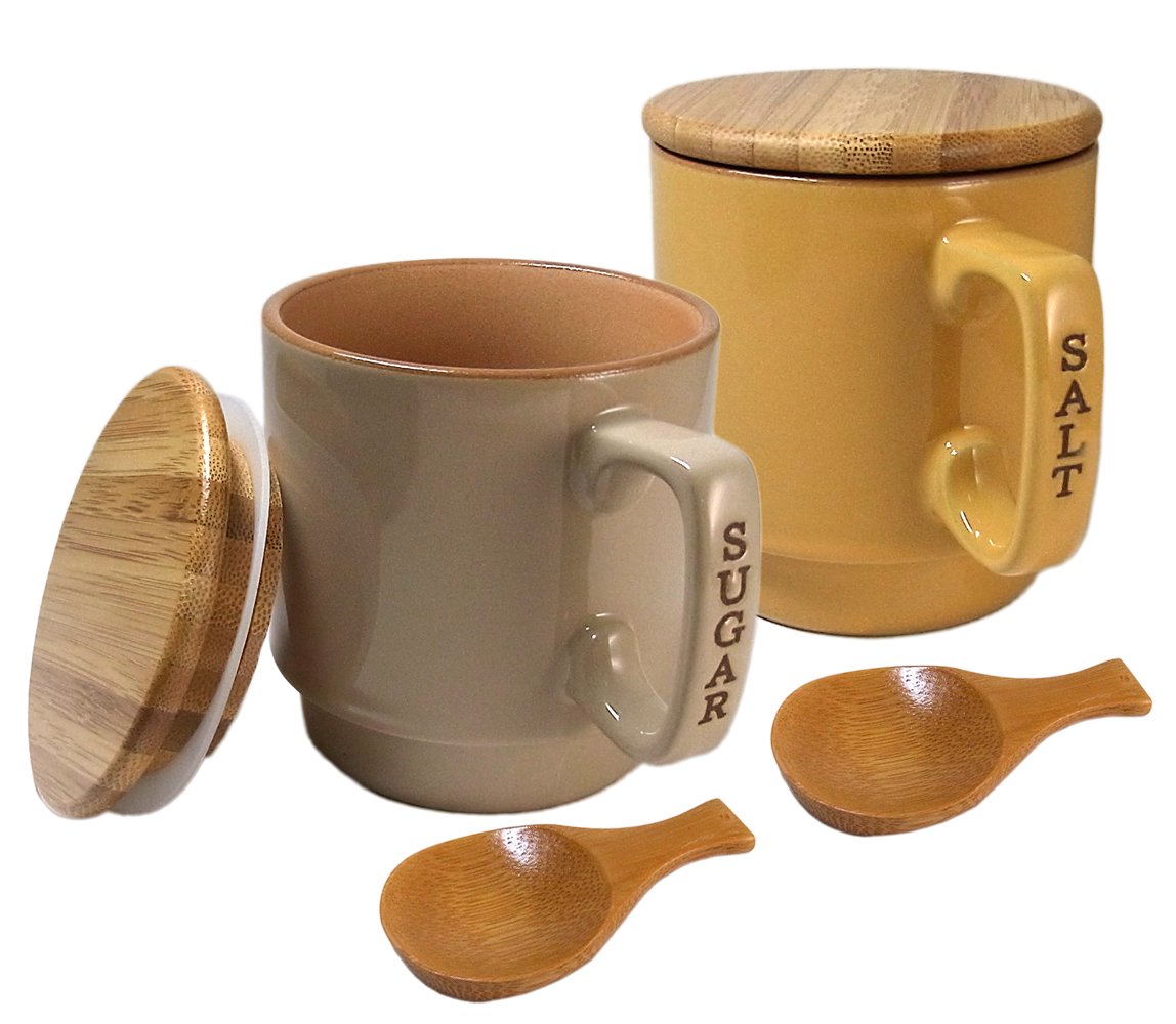 ドライキャニスターペアー小さじ付き シュガー＆ソルト 150243の商品画像