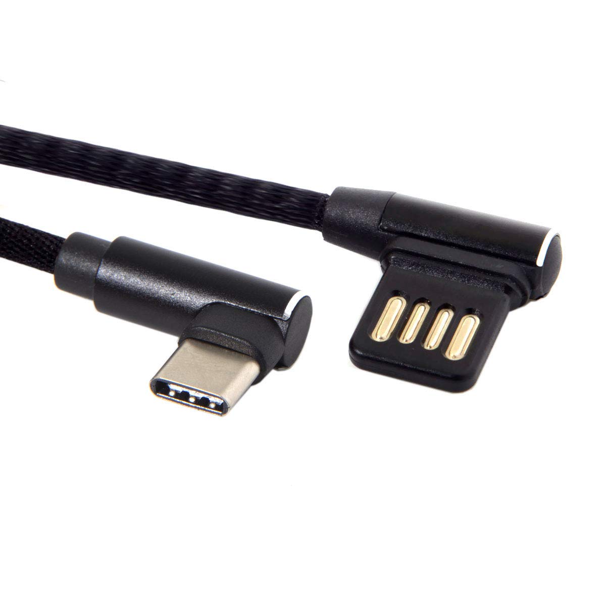 JSER USB-C 3.1 Type-C мужской - левый угол 90 раз USB 2.0 данные кабель 15cm двойной угол модель (Type-C)