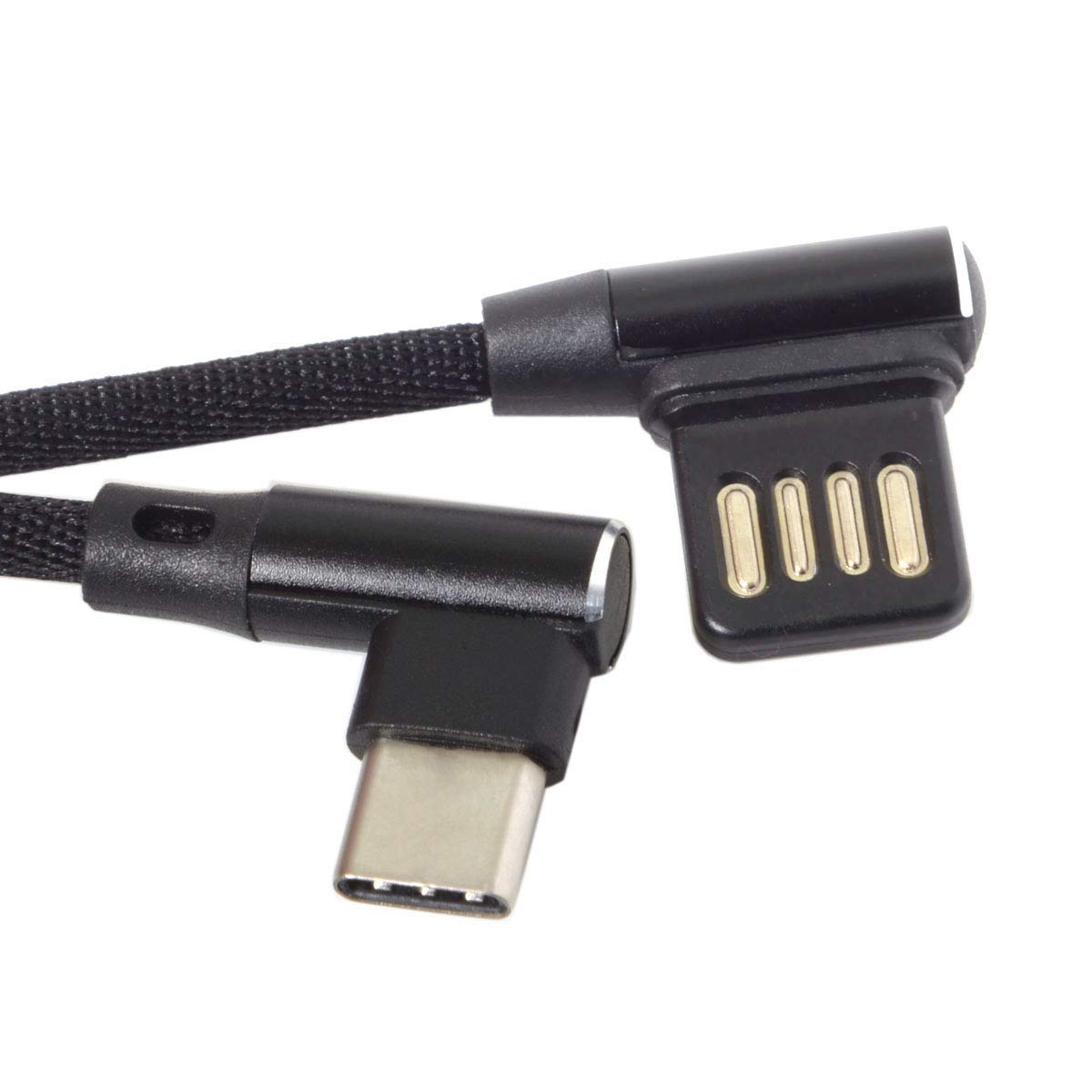 JSER USB-C 3.1 Type-C мужской - левый угол 90 раз USB 2.0 данные кабель 15cm двойной угол модель (Type-C)