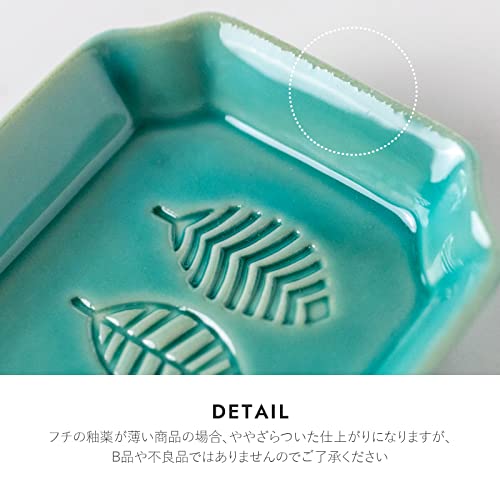  Minoru ceramics Mino .PIENI-Lehti-(pieni ref ti)105rekto plate o- Kid Lehti single 