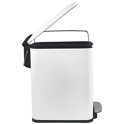  мусорная корзина крышка имеется 5L тонкий мусорная корзина педаль тип модный прямоугольник сырой .. корзина для мусора отпечаток пальца предотвращение воздухо-непроницаемый звук нет кухня / living салон / туалет / автобус салон 