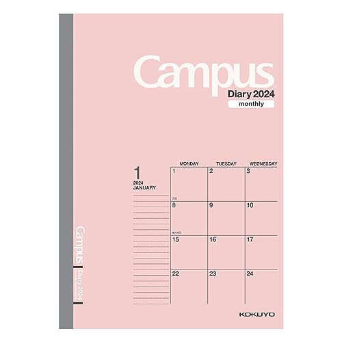 KOKUYO キャンパスダイアリー 2024年版（ピンク）セミB5マンスリー スタンダード ニ-CMP-B5-24 Campus（KOKUYO） Campus Diary 手帳（文具）の商品画像