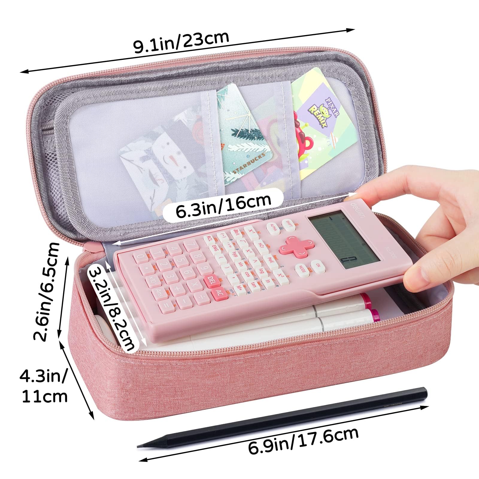 WEMATE pen case high capacity writing brush box width opening 2 layer simple multifunction stylish - zipper pen holder attaching powerful classification . storage power girl, man, adult, small 