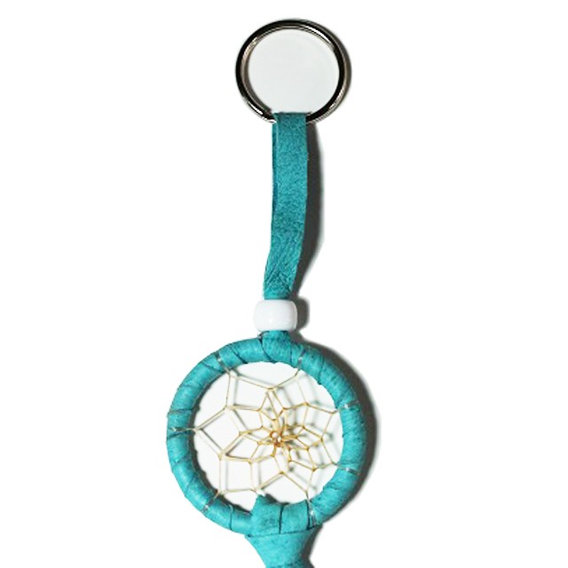  Dream catcher key holder turquoise leather charm Indian miscellaneous goods Indian jewelry 