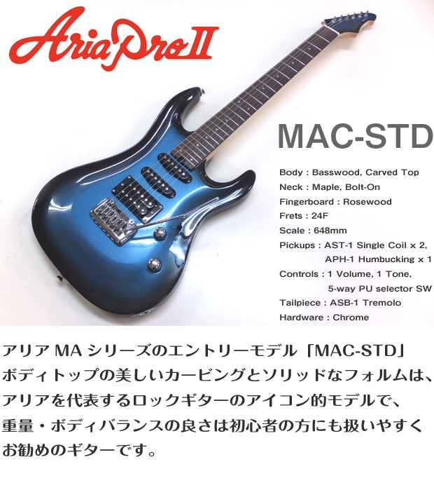  электрогитара начинающий комплект AriaProII MAC-STD 15 пункт NEW super Basic комплект 