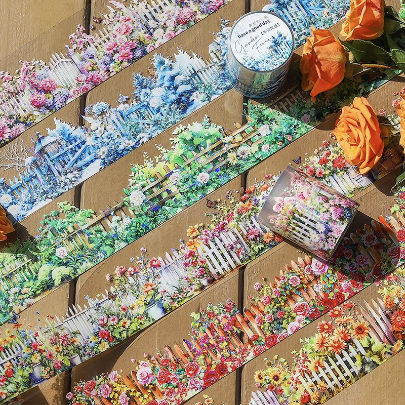 ko Large . материалы маскировочная лента форель te цветок двор цветок сад Junk journal античный Vintage retro за границей лента 