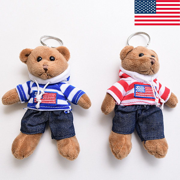  America pair Bear key holder 2 piece set ... soft toy America ... America earth production abroad miscellaneous goods 