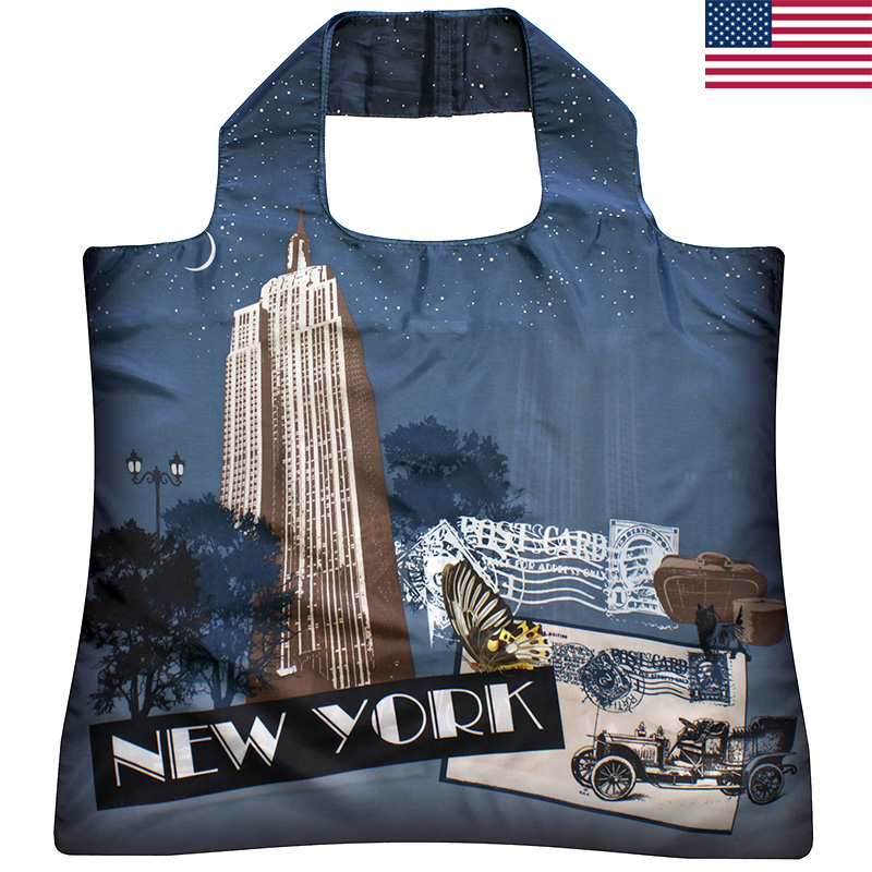 embiro sax New York design eko-bag 50×42cm folding NY New York ... America earth production abroad import miscellaneous goods 