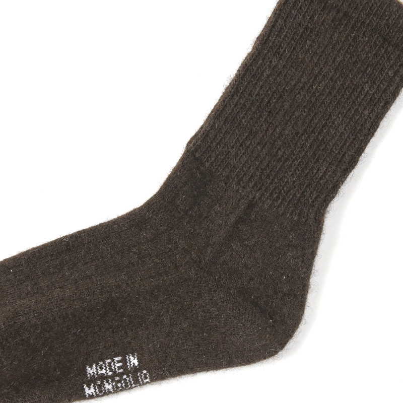 mongoruyak socks M size 23.5-25.0cmyak wool socks shoes under Brown scorching tea mongoru production mongoru earth production import miscellaneous goods 