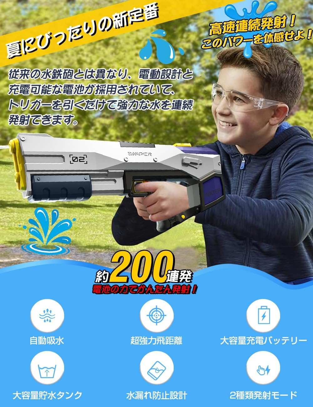  electric water gun water pistol electric automatic water supply super powerful . distance electric water piste ru playing in water child adult water .... water pistol . war sea water ./ pool / river playing summer vacation present 