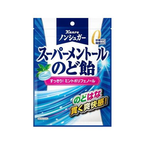 Kanro ノンシュガー スーパーメントールのど飴 80g×6袋の商品画像