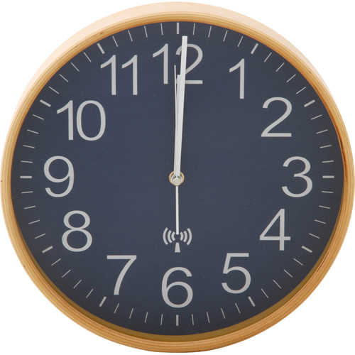 不二貿易 プライウッド電波掛時計 280mm 85353（ネイビー） 掛け時計、壁掛け時計の商品画像