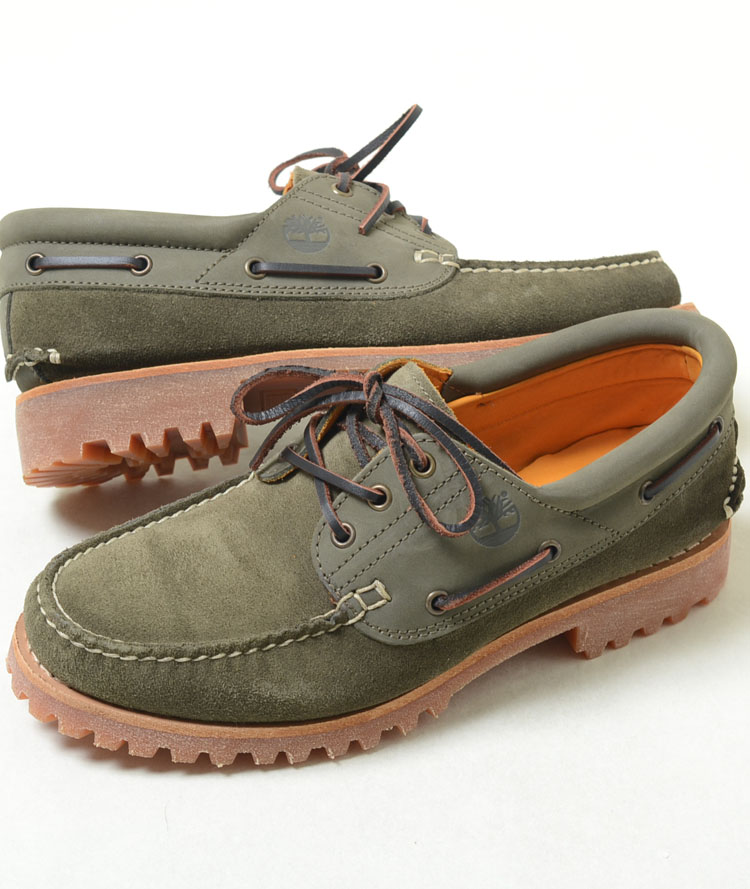 Timberland AUTHENTIC 3 EYE HANDSEWN BOAT SHOE Timberland подлинный s Lee I рука so-n мокасины обувь спортивные туфли темно-зеленый 