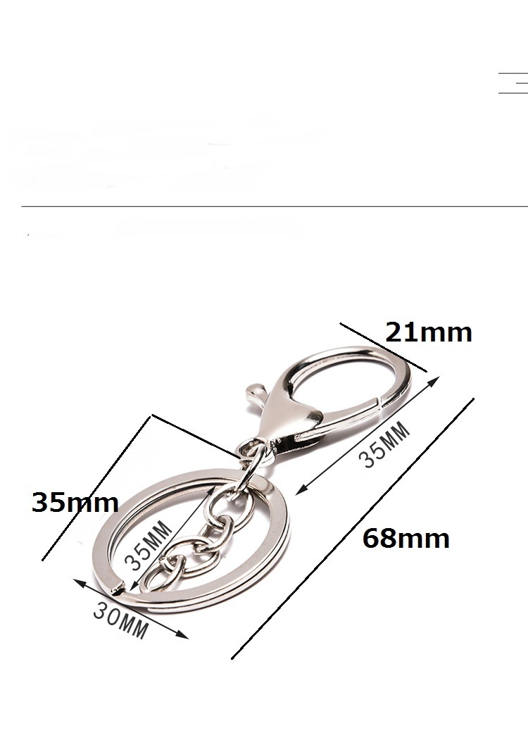 [ 1 ] key holder parts chain attaching crab can hand made connection metal fittings accessory parts silver metal fittings stop parts total length approximately 68mm