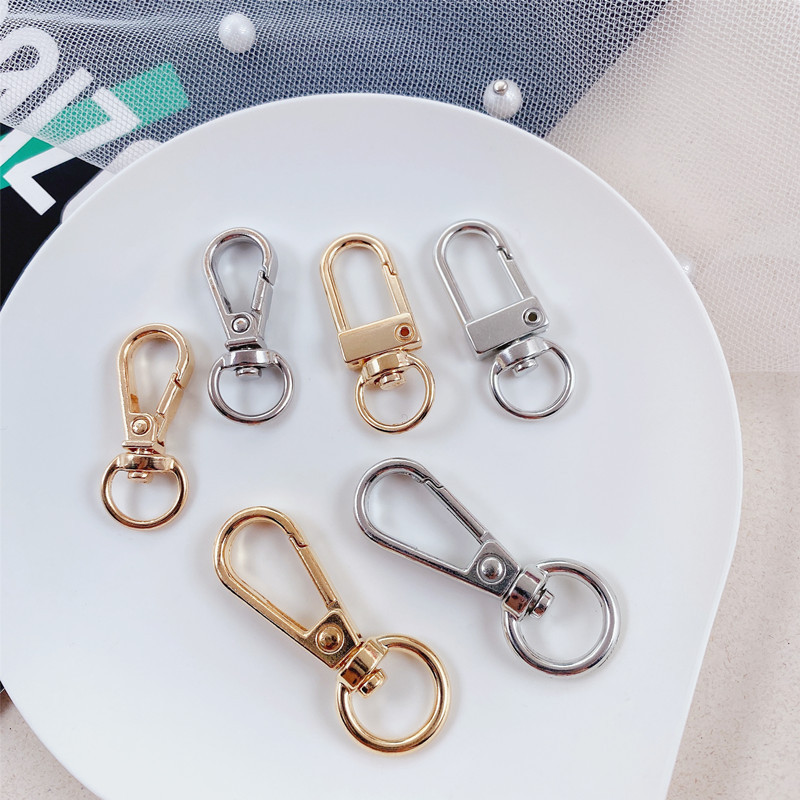 [ immediate payment 1 ] key holder parts can attaching crab can two -ply can rotation possible can hand made metal fittings stop parts Gold silver 
