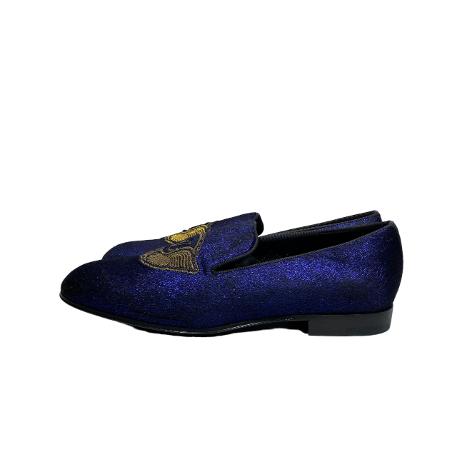 LOUIS VUITTON Louis Vuitton auto uiyu* line opera shoes Loafer shoes Logo is lako blue [ size 6 1/2 ( approximately 25.5cm)]