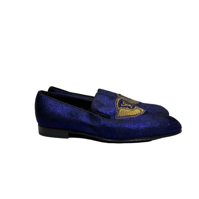 LOUIS VUITTON Louis Vuitton auto uiyu* line opera shoes Loafer shoes Logo is lako blue [ size 6 1/2 ( approximately 25.5cm)]
