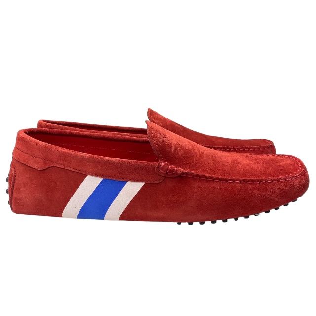[ не использовался ]TODS Tod's Ferrari Ferrari обувь Loafer обувь для вождения обувь замша Red Bull -[ размер 10 ( примерно 29cm)]