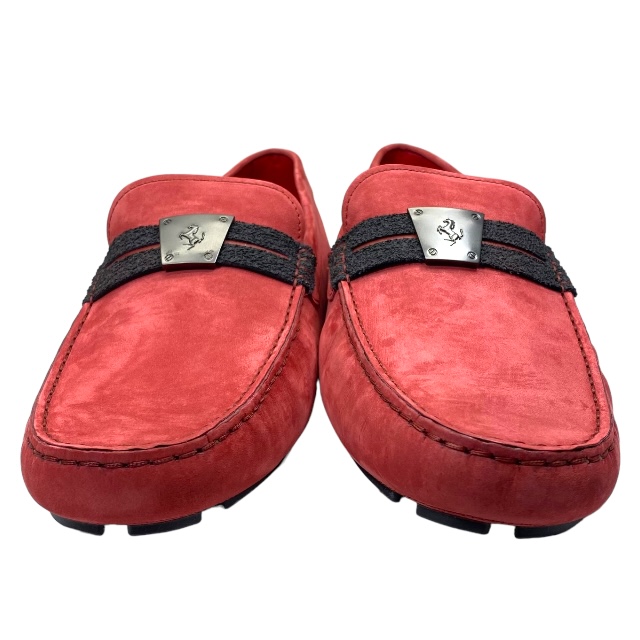 [ не использовался ]TODS Tod's Ferrari Ferrari Loafer обувь для вождения обувь обувь замша красный [ размер 11 ( примерно 30cm)]