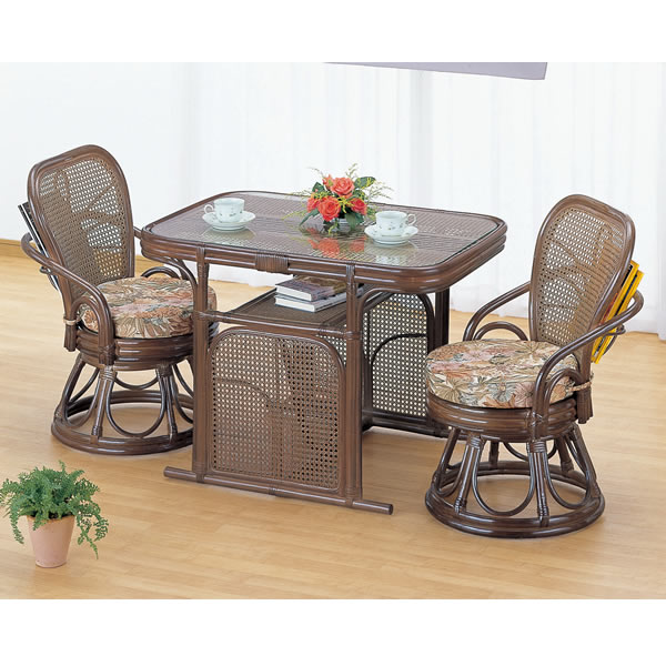 ヴェローナ クラシック ダイニング3点セット W900×D900×H735mm