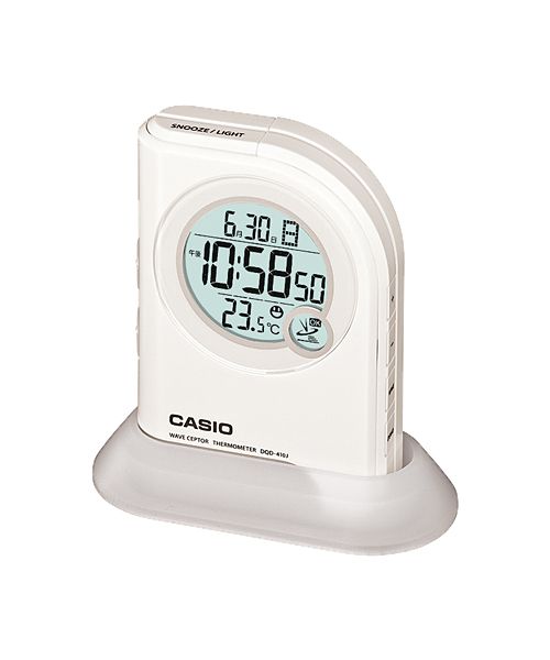  Casio (CASIO) радиоволны глаз ... часы DQD-410J-7JF белый цифровой ( гигрометр / датчик температуры ) электро-магнитные часы ( класть часы ) wave Scepter (CASIO wave ceptor)