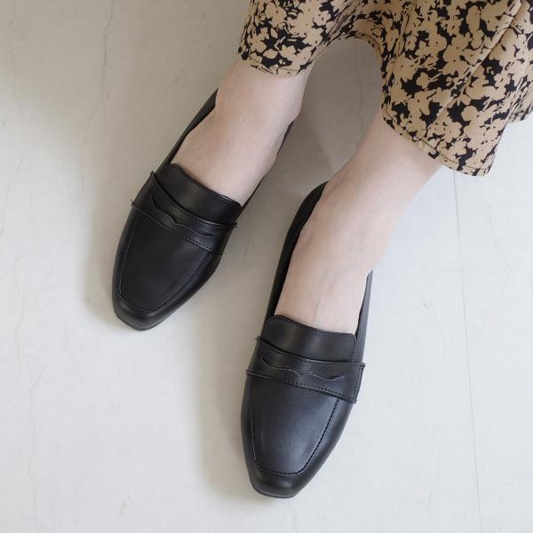  Loafer туфли-лодочки женский low каблук сделано в Японии мягкий ..... Flat каблук нет легкий мягкий боль . нет ходить на работу 3E широкий серебряный чёрный amiami Эдди 
