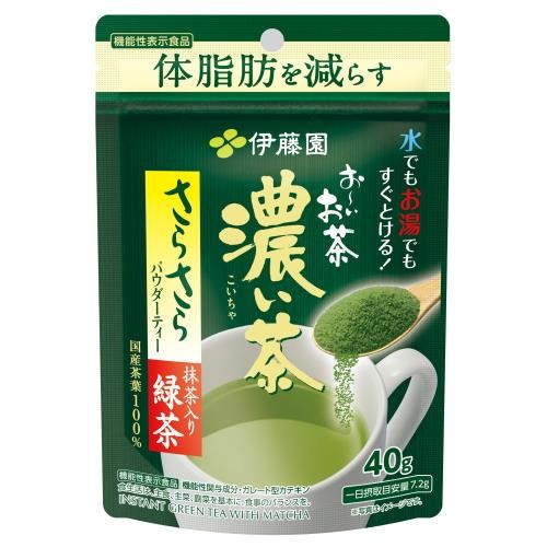 伊藤園 お～いお茶 濃い茶 さらさら抹茶入り緑茶 40g × 1袋の商品画像