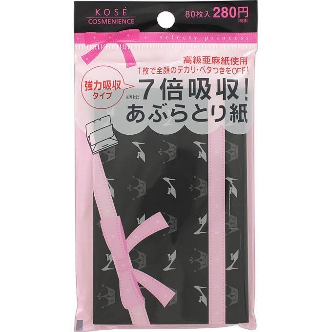 KOSE コンビニック セレクティ プリンセス 強力あぶらとり紙 80枚入 男性用油とり紙の商品画像