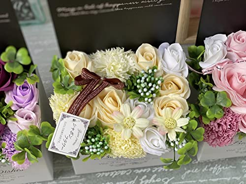  fragrance car bon flower soap flower rose .. not flower overflow . flower box type present Mother's Day Father's day celebration of a birth marriage festival ..