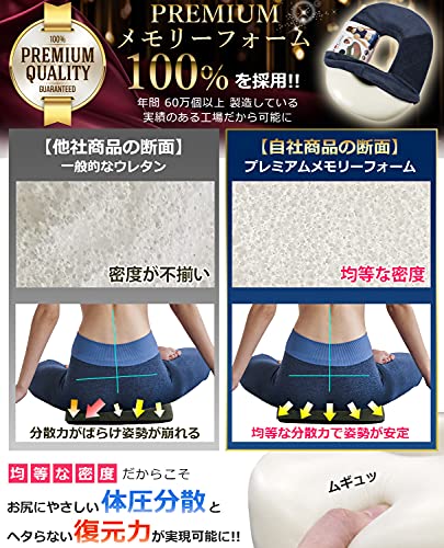 [ integer ... . length recommendation ] jpy seat cushion premium memory foam installing model small of the back hemorrhoid postpartum posture assist front surface inclination specification height repulsion doughnuts cushion cheap 