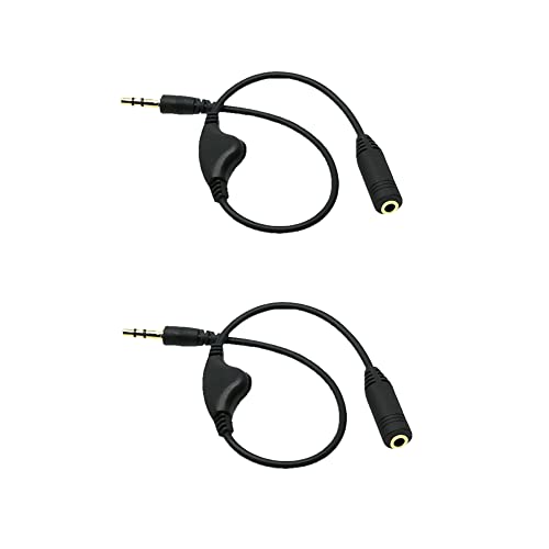 YFFSFDC 3.5mm headphone extension cable 30cm volume adjustment dial attaching sound quality deterioration prevention earphone extender audio cable 2 piece 