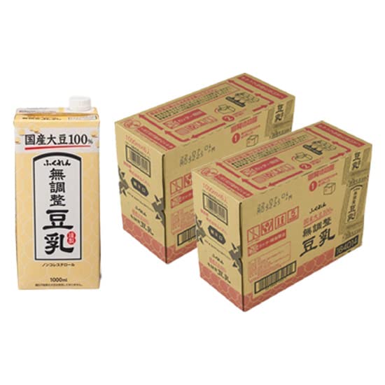 ふくれん 国産大豆無調整豆乳 1000ml 紙パック × 12本の商品画像