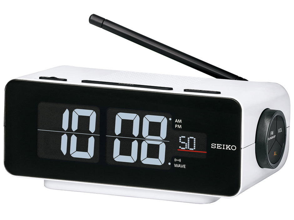 SEIKO フリップ式表示置き時計 DL213W （ホワイト） 置き時計