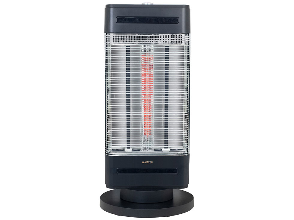山善 YAMAZEN ハイブリッドヒーター twinheat Plus fan DBC-SVM12（AB）（ブラック） 電気ストーブの商品画像