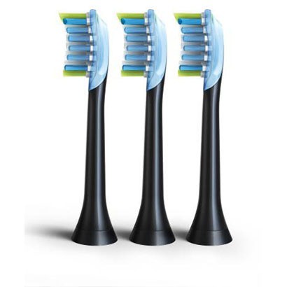 フィリップス ソニッケアー アダプティブクリーン ブラシヘッド レギュラーサイズ 3本組 HX9043/35（ブラック） 電動歯ブラシ替えブラシの商品画像